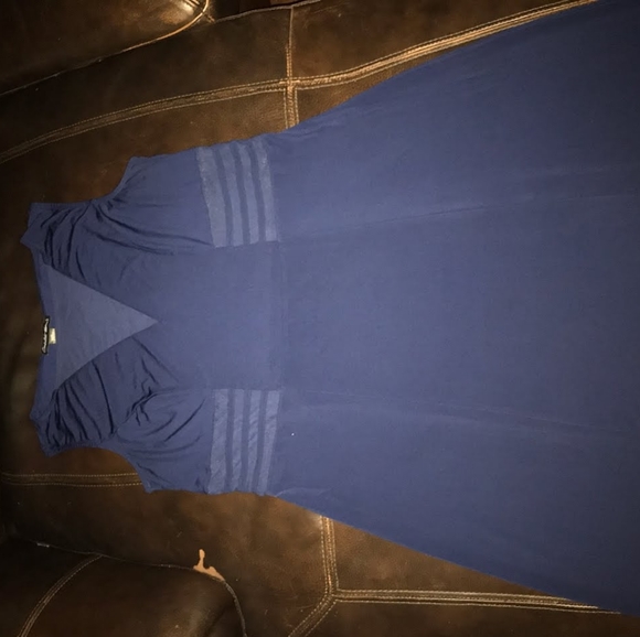 Navy Blue Cardalite Women's Maxi Dress 1X - Picture 5 of 5